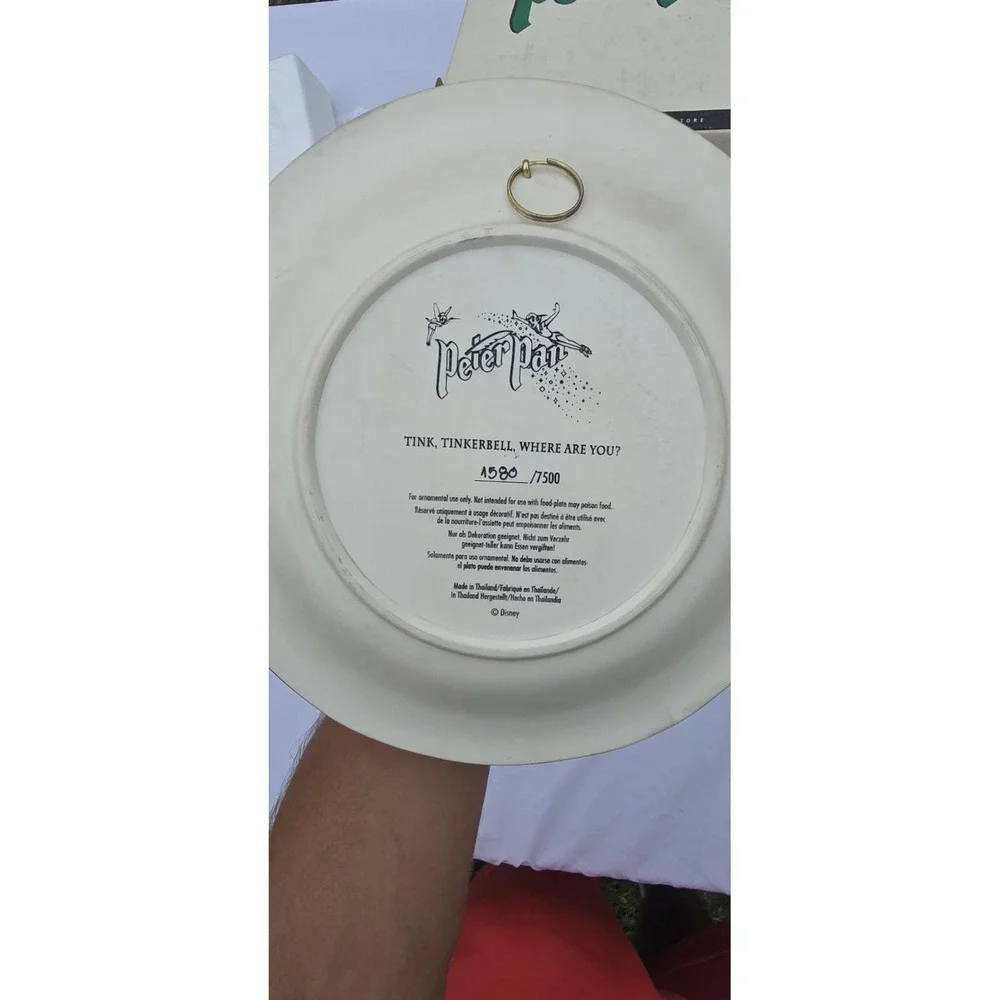 Peter Pans Disney 3D Relief Collectors Plate 